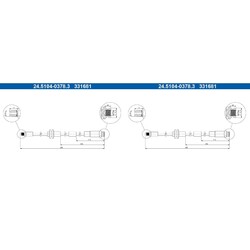 2X ATE BREMSSCHLAUCH VORNE passend für ABARTH 500 500C FIAT 500 PANDA LANCIA YPS