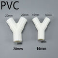 16mm/20mm PVC Y-Stück Schlauchverbinder 3-fach Fitting Schlauchverbindungen Weiß