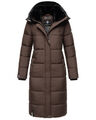 Warme Damen Winter Jacke Winterjacke Parka Stepp Mantel Dark Choco L NW-589 R16B