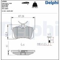 DELPHI Bremsbelagsatz, Scheibenbremse Hinterachse u.a. für RENAULT, SEAT, SKODA