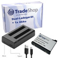 Doppel Dual Ladegerät inkl. Micro-USB Kabel + Akku für Insta360 ONE X3 Kamera