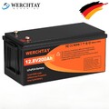 12V 200Ah LiFePO4 Akku Lithium 2560Wh Batterie 200A BMS für Solaranlage Boot RV