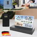Wetterstation Funk Mit Farbdisplay Thermometer Innen-Außensensor Digitale Wecker