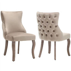 Esszimmerstühle Chesterfield 2er Set Samt Esszimmerstuhl Sitzgruppe Polsterstuhl
