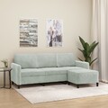 Sofa 3-Sitzer Hocker Loungesofa Couch Wohnzimmersofa Relaxsessel Samt vidaXL