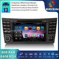 8-Kern CarPlay Android 13 DAB+Autoradio GPS Für Mercedes E/CLS Klasse W211 W219