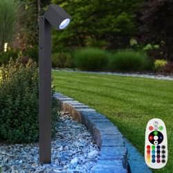 Außenleuchte Stehlampe Wegeleuchte RGB LED Fernbedienung Dimmer Garten beweglich