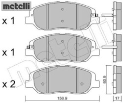 metelli 22-1031-0 Bremsbelagsatz für Scheibenbremse Bremsbelagsatz 