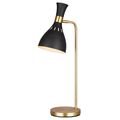 Tischlampe Schreibtischlampe Beistelllampe Nachttischlampe Messing Schwarz
