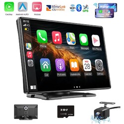 9-Zoll Wireless Autoradio Tragbarer Android Auto/Apple Carplay GPS Dashcam 64G