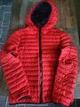 Rote Top Erhaltene Superdry Steppjacke mit Kapuze für Damen in der Größe M