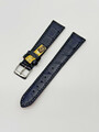 Lederarmband ECHT KROKO Uhrenarmband 20/16 Grau Alligator Handmade in Germany