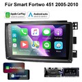 Autoradio Für Smart Fortwo 451 2005-2010 Android14 Apple Carplay GPS Navi RDS BT