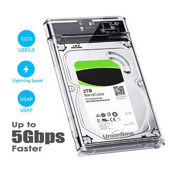 Festplattengehäuse USB 3.0 Externes Gehäuse Festplatte 2.5 Zoll SATA SSD HDD