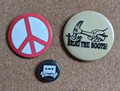 Beat the boots Frank Zappa  3 x Button Anstecker Pin , Vintage 90er, Peace...