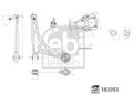 FEBI Querlenker Vorne Rechts Unten für HYUNDAI IONIQ KONA KIA NIRO I 1.6H 03.16-