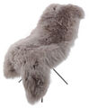 Australisches Merino Lammfell Schaffell Leder Teppich Fell Helles Taupe Lila