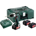 Metabo BS 18 LT SET 602102960 Akku-Bohrschrauber  18 V 4.0 Ah Li-Ion inkl. 3....