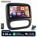 DAB+ 4+64G 9" Android13 Autoradio CarPlay Für Opel Vivaro B Renault Trafic 3 KAM