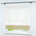 Raffrollo Küche Raffgardinen Fenstergardine Wohnzimmer mit Tunnelzug Transparent