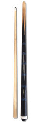 2 Billardqueues zweiteilig in toller schwarz-blauer Optik +10 Schraubleder
