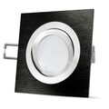 QF-2 LED-Einbaustrahler Alu schwarz design 5W SMD neutral weiss, GU10 230V