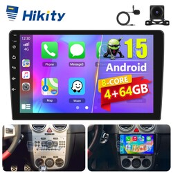 9" 8Core 4+64GB Android 15 Autoradio CarPlay GPS Navi WIFI Für Opel Astra Corsa