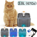 2L mit LED Licht Haustier Trinkbrunnen Katzen Hunde Wasserspender Automatisch DE