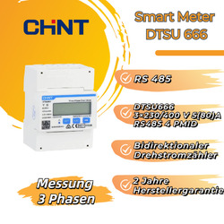 Chint Smart Meter DTSU 666, dreiphasig Drehstromzähler