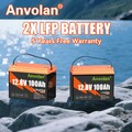2X 12V 100Ah LiFePO4 Lithium Batterie Akku 100A BMS Solarbatterie RV Automobil