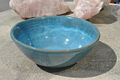 Wasserschale,Steingut,Kunsthandwerk,handgefertigt,jadegrün/blau,27cm Ø