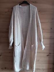 Strickjacke Strickmantel, Größe XXL, 46 Farbe: Creme