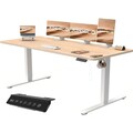 Elektrischer Schreibtisch Computertisch Höhenverstellbar 160cm Memory USB Alarm