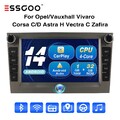 Autoradio Android 14 Carplay GPS NAV RDS 1+32G Für Opel Astra H Corsa C/D Meriva