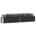 Garten-Hochbeet Verzinkter Stahl 320x40x45 cm Anthrazit