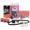 CONTI Zahnriemen + Spannrolle + Thermostat + febi Wasserpumpe für VW GOLF 1 2 3