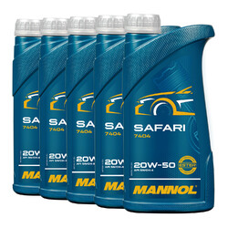 5 (5x1) Liter MANNOL 20W-50 Safari Motoröl für API SN/CH-4