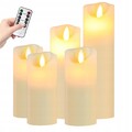5er LED Kerzen Flackernd Set Echtwachs Mit Fernbedienung Echtwachskerzen Licht