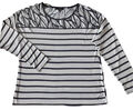 Bonita Bluse Langarm Viskose Gr. L weiß-schwarz gestreift NEU