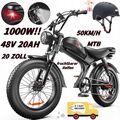 20 zoll EMOKO 1000W Elektrofahrrad Mountain E-Fahrrad 20AH Fettreifen E-bike C93