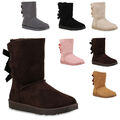 892986 Warm Gefütterte Damen Stiefel Boots Schlupfstiefel Schuhe Mode