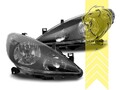 Scheinwerfer für Peugeot 307 307CC Cabrio SW Break schwarz