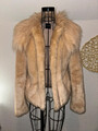 GUESS Kunstfell Jacke Beige S 36 Luxus Faux Fur Felljacke Warm Kurzjacke Elegant