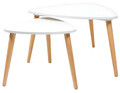 BEISTELLTISCH 2er Set Couchtisch Satztisch Holz Buche Wohnzimmertisch Sofatisch