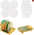 HONZUEN Silikonform Untersetzer, Unregelmäßig Silikonformen Epoxidharz Set DIY A