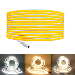 Dimmbar 1-5m COB LED Streifen Stripe 5V 12V Band Leiste USB/DC keine Lichtpunkt