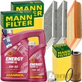 MANN INSPEKTIONSPAKET+6L MANNOL 5W-30 ÖL passend für BMW 5er E60 E61 163+177PS