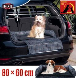 Trixie Autobett mit abnehmbarer Schürze 80x60cm kariert Reisebett Hundebett