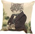 Mars und More Gobelin Kissen Katze Graf