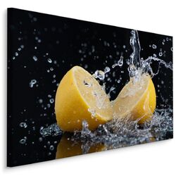 Leinwand Bild CANVAS WANDBILD Kunstdruck XXL Obst Zitrone Wasser Frisch 843